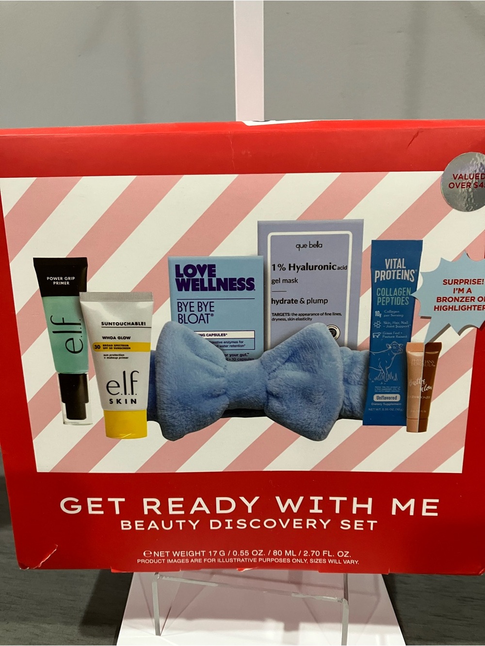 Beauty Gift Set 7 pieces!! Discovery Set with Blue Plush Headband